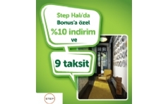 Step Hal� 'da Bonus'a �zel %10 �ndirim ve 8 Taksit!