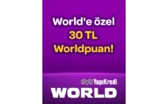1tkla2kazan.com'da 30 TL Worldpuan Hediye!
