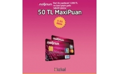 Hzlal.com'da Maximum Kart ile 50TL MaxiPuan Kazanma Frsat!