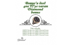 Diamondda Bonus'a zel 400 TL'ye Varan Diamond Bonus Hediye!