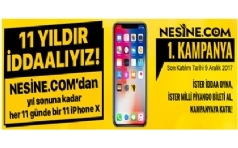 Nesine.com iPhone X Cep Telefonu ekili Kampanyas