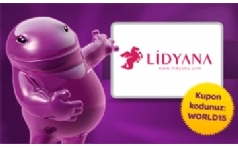 Lidyana.com'da World'e zel 40 TL ndirim ve 25 TL Worldpuan Hediye