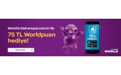 World ile Ereyon.com'da 75 TL Worldpuan Hediye