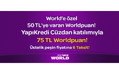 World ile Ereyon.com'da 75 TL'ye Varan Worldpuan Hediye