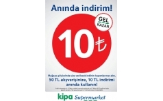 Kipa'da 50 TL'lik Al��veri�inizde 10 TL �ndirim