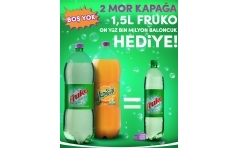 Yedign be Fruko'da 2 Mor Kapaa 1.5L Fruko Hediye