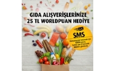 Vakıfbank Worldcard ile Gıda Alışverişlerinize 25 TL Worldpuan Hediye!