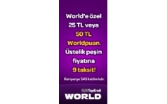 World Card ile Kliksa'da Alverie 50 TL'ye Varan Worldpuan Hediye