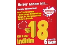 Bimeks Anneler G�n�ne �zel %18 KDV �ndirimi Kampanyas�