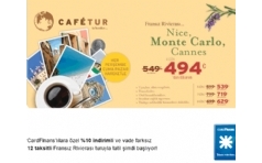 Cafe Tur'da Fransz Rivieras Turunda CardFinansllara zel %10 ndirim