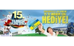 Praktiker'in 15. Y�l� �erefine 15 TL �ndirim �eki Hediye!