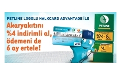 Petline Logolu HalkCard  Advantage ile Akaryaktn %4 ndirimli Al!