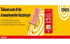 Tekzen.com.tr'de Axess'lilere 25 TL chip-para!