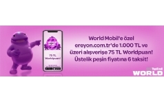 World ile Ereyon.com'da 75 TL Worldpuan!