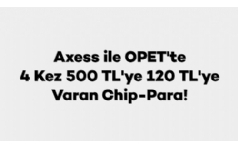 Axess'lilere Opet'te Yakıt Alımlarında 120 TL ChipPara Hediye