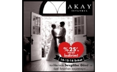 Akay Gelinlik'de Sevgililer Gnne zel %25'e Varan ndirim