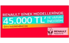 Renault'da TV ndirimine Ek 45.000 TL'ye Varan ndirim