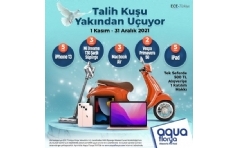 Aqua Florya Vespa Motosiklet ve iPhone 13 ekili Kampanyas