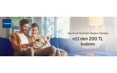 Yap Kredi Mobilden Mteri Olanlara n11'den 200 TL ndirim