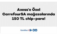 Axess'lilere CarrefourSA'larda 150 TL ChipPara Hediye