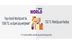 World ile Amazon.com.tr'de Alverie 150 TL WorldPuan!