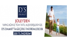 Jolly'den Tatil Harcamanza, D'S Damat'tan 200 TL ndirim Hediye!