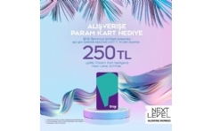 Next Level AVM'de Alverie 250 TL ParamKart Hediye