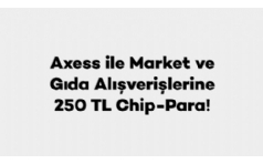 Axess ile Market ve Gıda Harcamalarınıza 250 TL ChipPara Hediye