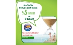 An Tur'da Bonus'a zel Ekstra %5 ndirim ve 9 Taksit!