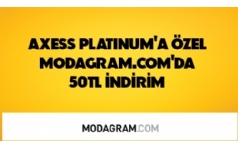 Modagram.com'da Axess Platinum'lulara zel 50 TL ndirim