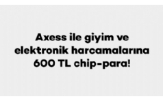 Axess ile Giyim ve Elektronik Alverilerinize 600 TL Hediye