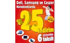 Bimeks'te Dell, Samsung ve Casper Notebooklarda %25 �ndirim!