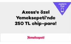 Yemeksepeti'nde Axess'lilere 250 TL Chip-para!