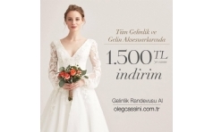 Oleg Cassini'de Tm Gelinliklerde 1.500 TL'ye Varan ndirim!