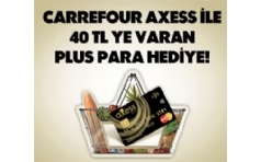 Carrefour Axess ile 40 TL'ye Varan Ekstra Plus Para Hediye!