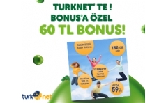 Turk.net'te Bonus'a zel 60 TL Bonus