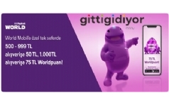 GittiGidiyorda World ile demeye  75 TL WorldPuan Hediye