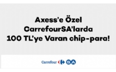 CarrefourSA'da Axess ile Alverie 100 TL Hediye