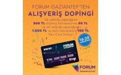 Forum Gaziantepte Alverie 100 TL ParamCard Hediye