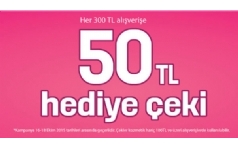 YKM'den Her 300TL Alverie, 50TL Hediye eki!