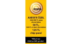 Kliksa.com'dan Axess'lilere 125 TL Chip-para Hediye