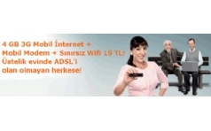 TTNet 4 GB 3G Mobil �nternet 19 TL Kampanyas�