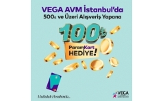 Vega İstanbul'dan 100 TL Yüklü Param Card Hediye