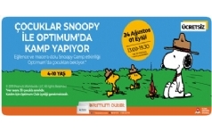 ocuklar Snoopy ile Optimum stanbul'da Kamp Yapacak!