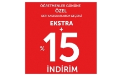 Tergan'dan retmenler Gn'ne zel Ekstra %15 ndirim