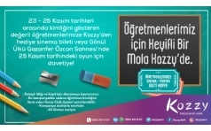 Kozzy AVM'den retmenlere Sinema ve Tiyatro Bileti Hediye!