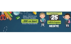 zdilek Hipermarketlerinden Okul Alveriine 25 TL Hediye