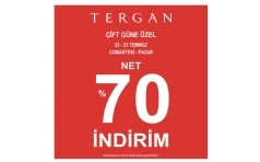 Tergan'da ift Gne zel %70 ndirim