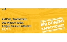 TurkNet'ten AKN'siz, Taahhtsz Gerek Snrsz nternet!