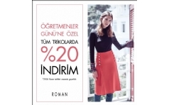 Roman Trikolarda retmenler Gn'ne zel %20 ndirim